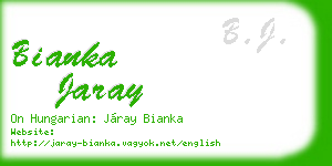 bianka jaray business card