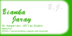 bianka jaray business card